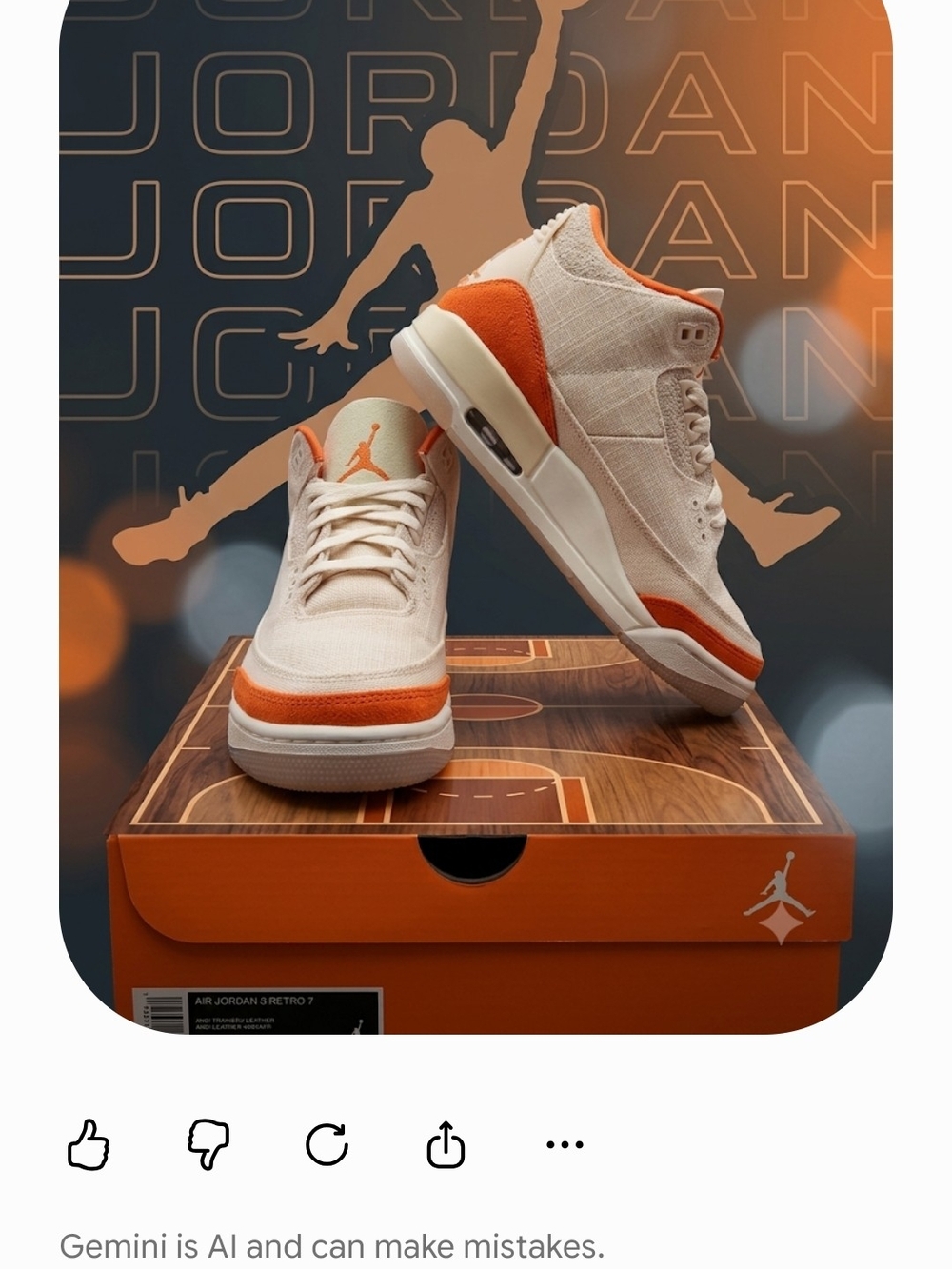 Nike Air Jordan 3 Retro - Cream & Orange Men’s Sneakers